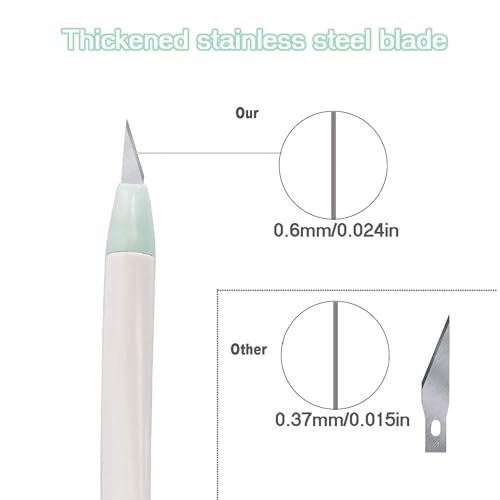 KINGFINGER Precision Craft Knife Set, 7-Piece Hobby Knife Kit with Case, Includes 6 Replaceable Blades, Ideal for Crafting, Scrapbooking, Rubber Stamps & DIY Projects