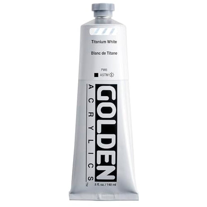 GOLDEN Heavy Body Acrylics, Titanium White, 5 fl. oz. Tube