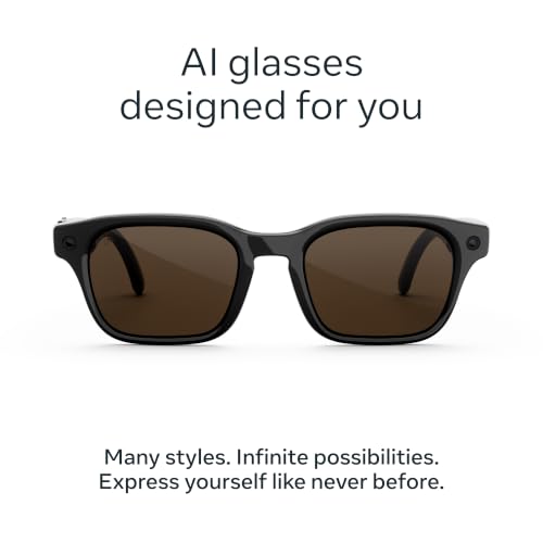 Meta Glasses, Adventurer AI Glasses - color: Classic Black/Brown Lenses, size: Standard