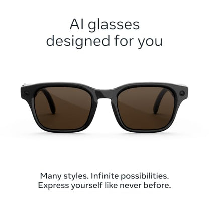 Meta Glasses, Adventurer AI Glasses - color: Classic Black/Brown Lenses, size: Standard