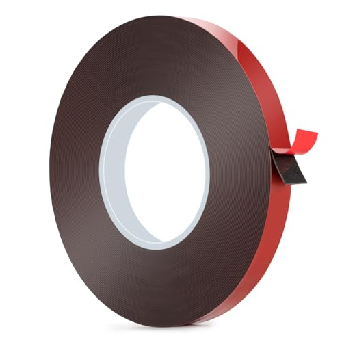 BTF-LIGHTING Double Sided Tape 65.6FT 0.47in/12mm Width,Adhesive Mounting Waterproof Tape Strong Double Stick Foam Tape for LED Strip Lights,Home Decor,Wall Posters - Best for Lightweight Applications - size: 0.47in x 65.6ft
