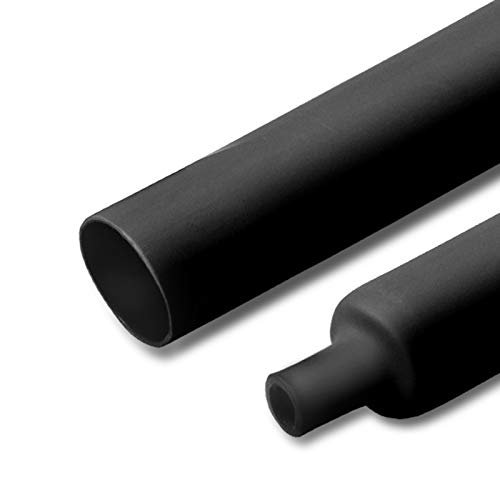 1.5 Inch Dia 3:1 Adhesive Heat Shrink Tubing, 4 ft, Black - size: 4FT (1.5", 1 Pack)
