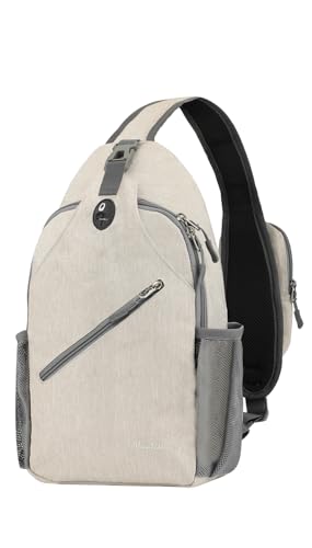 MAYLISACC Sling Bag Reversible Crossbody Chest Daypack Lightweight Hiking - color: Beige-b