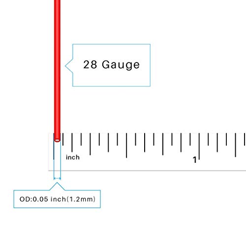 BNTECHGO 28 AWG Silicone Wire Red Black 50ft Stranded Tinned Copper Wire - size: 28 Gauge, 50ft per color