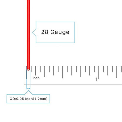 BNTECHGO 28 AWG Silicone Wire Red Black 50ft Stranded Tinned Copper Wire - size: 28 Gauge, 50ft per color