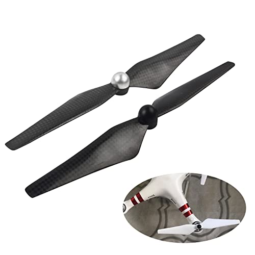 FLYPIG 9450 Carbon Fiber Self-Tightening Propellers, 2 Pairs - color: Black