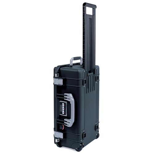 Black Pelican Air 1535 Carry-on Case - Comes empty - Silver Handles & Latches. - color: Silver Handles & Latches