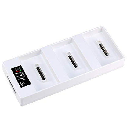 Hanatora Battery Charging Hub for DJI Phantom 4/4 Advanced/4 Pro V2.0/4 Pro Plus Obsidian, 3 in 1 Multiple Charger with Charge Indicator LCD Display