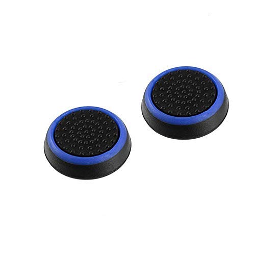 Silicone Thumb Stick Joystick Cap Analog Grip Thumbsticks Cap Cover Case for Switch NS Controller (Black-Blue) - color: Black-Blue