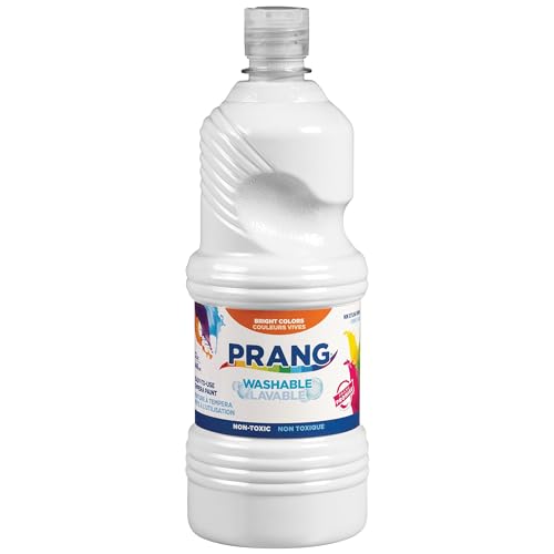 Prang Ready-to-Use Washable Tempera Paint, 32-Ounce Bottle, White (10907) - color: White