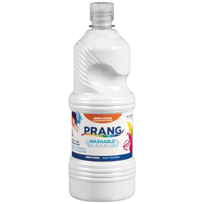 Prang Ready-to-Use Washable Tempera Paint, 32-Ounce Bottle, White (10907) - color: White