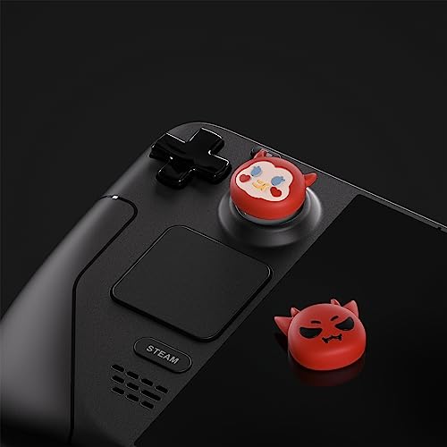 PlayVital Halloween Thumb Grip Caps for Steam Deck LCD, Silicone Thumbsticks Grips Joystick Caps for Steam Deck OLED - Little Devils - color: Little Devils