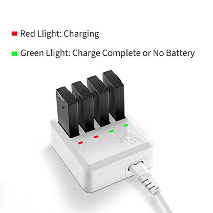 Battery Charger for DJI Ryze Tello and Tello EDU Drone,4 in 1 Rapid Charging Hub