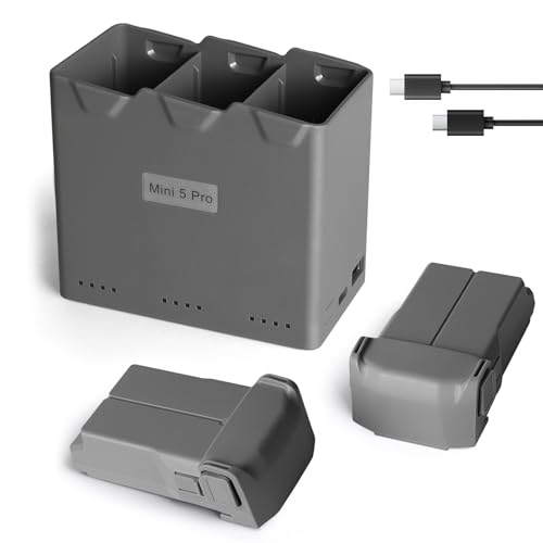 Intelligent Flight Battery Plus 2-Pack with Charging Hub for DJI Mini 5 Pro, 5000mAh 7.16V Plus Battery Charger Combo Replacement for BWXNN5-4680-7.16, Max 52 Mins Extended Flight Time