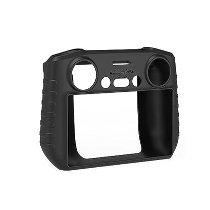 Silicone Case For DJI RC 2 Screen Remote Control, Protective Silicone Cover Case/With Sun Hood Drone Remote Control Accessories (Black) - color: Black