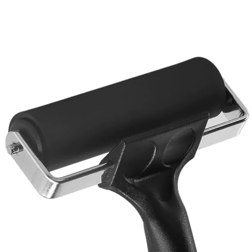 YYaaloa 3 Pack Rubber Roller Brayer Rollers 2.4/4/7.9 Inch Art Craft Roller for Printmaking,Ink,Wallpapers Stamping Gluing Tools Oil Painting Tools (Black-2.4/4/7.9 Inch) - color: Black-2.4/4/7.9 Inch
