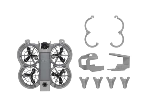 Propeller Guard Full Protection Kit for DJI Neo 2 Accessories, Propeller Guard, Landing Gear,Gimbal Protector & Tail Wing,Anti-Collision Prop Bumper Protective Frame Cover for Safe Flight (Gray) - color: Gray