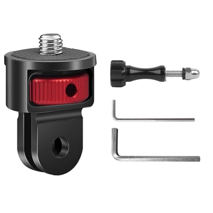 1/4" Aluminum Camera Mount Conversion Kit for Insta360 X4 X3/DJI Osmo Pocket 3/Go Pro 13/12/11/10,Lightweight Accessories Adapter for Tripod,Selfie Stick,Stabilizer & Action Gear