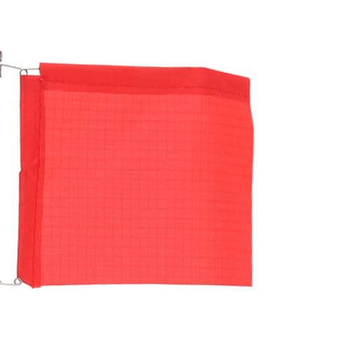 Red Wind Indicator Flag for Marine Mast - Stainless Steel Sailboat Wind Direction Flag - size: 185*135mm(7972SM)