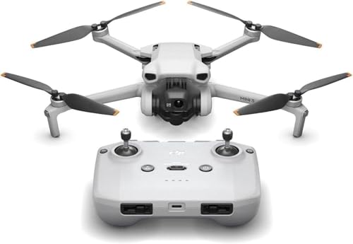 DJI Mini 3, Drones with Camera for Adults 4K, 38-min Flight Time, up to 32800ft (10km) Video Transmission, True Vertical Shooting, GPS Auto Return Integrated, Mini Drone with Camera for Beginners
