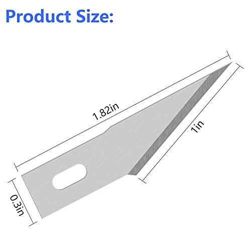 JETMORE 100 Pack Exacto Knife Blades #2, Craft Knife Blades for Art - size: #2