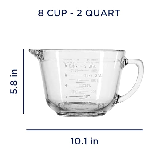 Anchor Hocking Batter Bowl, 2 Quart Glass Mixing Bowl - color: Clear, size: 1 Count