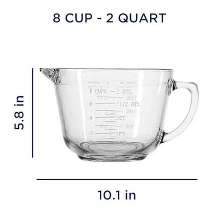 Anchor Hocking Batter Bowl, 2 Quart Glass Mixing Bowl - color: Clear, size: 1 Count