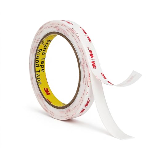 3M Double Sided Tape Heavy Duty 0.39’’×10Ft Very High Bond 4950 1.1mm Thick White, Picture Hanging Strips Wall Tape, Strong Foam Mounting Tape for Automotive, Poster, LED Strips, Outdoor, Waterproof - size: 0.39''×10Ft