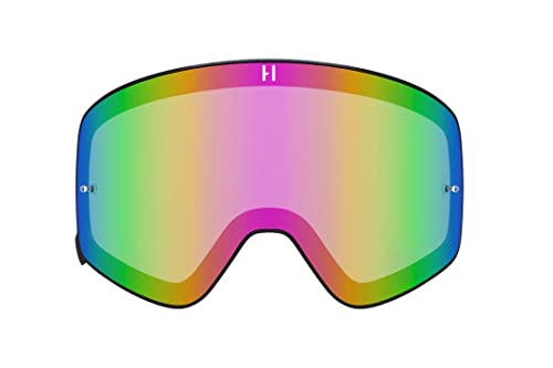 Havoc Racing Infinity Lenses - Interchangeable Magnetic Replacement Lenses - Anti-Fog, Anti-UV, Anti-Scratch Wide Goggle Lens - color: Pink