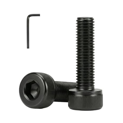 M2 x 8mm(50 Pack) Hex Socket Head Cap Screws Bolts, Black Oxide 304 Stainless Steel 18-8, Hex Drive, Bright Finish Fully Machine Thread - size: M2 x 8mm