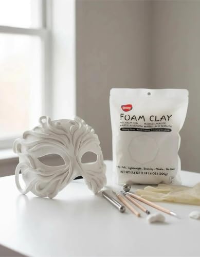 BOHS Foam Clay, White Air Dry Modeling Clay, 3.3 lb, 3-Pack - color: White, size: 1500 g