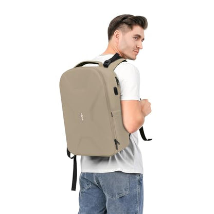 MOSISO 15.6-16 inch 35L Laptop Backpack with USB Charging Port - color: Camel