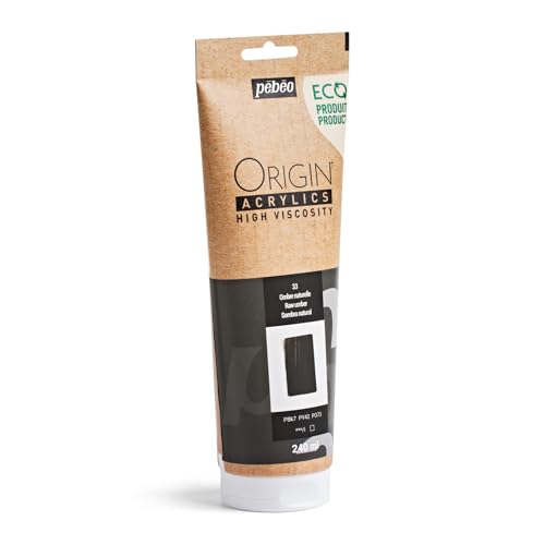PEBEO Origin 240ml (8.11 fl oz) Acrylic Paint, Raw Umber - color: Raw Umber