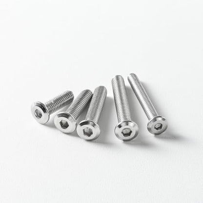 M3 x 10mm (50 Pack) Metric Flat Head Hex Socket Cap Screws Bolts, 304 Stainless Steel 18-8, Hex Drive, Bright Finish, Fully Machine Thread - size: M3 x 10