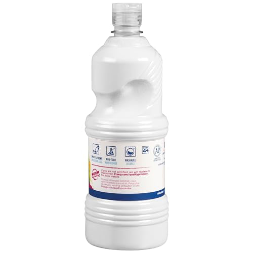 Prang Ready-to-Use Washable Tempera Paint, 32-Ounce Bottle, White (10907) - color: White