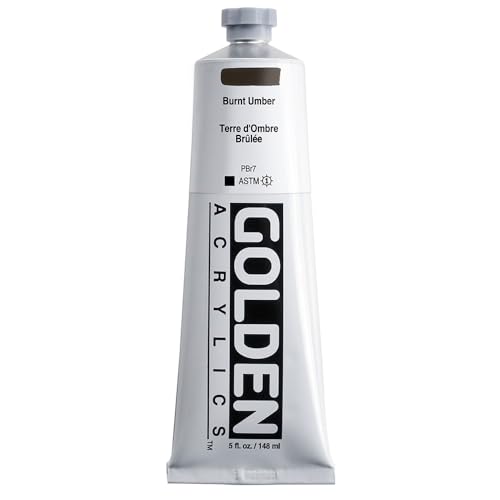 GOLDEN Heavy Body Acrylics, Burnt Umber, 5 fl. oz. Tube
