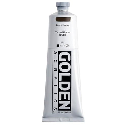 GOLDEN Heavy Body Acrylics, Burnt Umber, 5 fl. oz. Tube