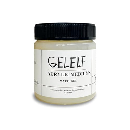 Acrylic Matte Medium, Transparent Acrylic Paint, Professional Matte Gel Medium for Gel Plate Printing Art, 280mL, 9.5-oz - color: Clear