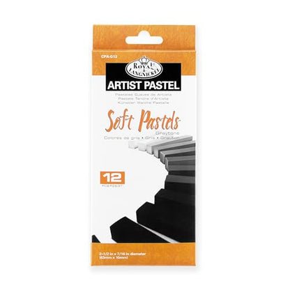 Royal & Langnickel Gray Tone Soft Pastels, 12-Piece - color: Gray
