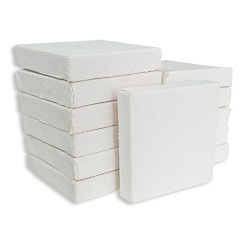 LWR CRAFTS Mini Stretched Canvas 2" X 2" Pack of 12 - size: 2"x2"x12