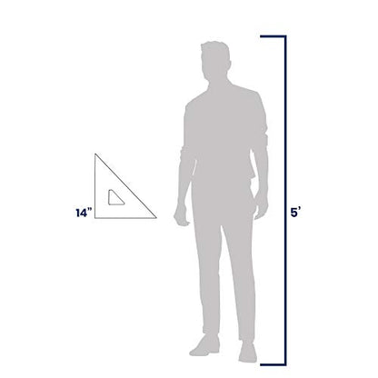 Pacific Arc Drafting Triangle, 14-inch, 45/90 Degrees, Clear Acrylic - color: Clear, size: 14-in, 45/90 degrees