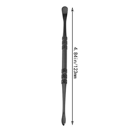 Maxmoral Engraving Tool Wax Carving Tool Set Stainless Steel Engraving Tool Sculpting Tool Spoon, Black - color: Black