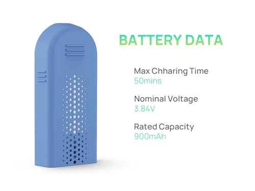 UranHub M10 Drone Replacement Battery, 3.84V 900mAh Battery for 10Mins Flight Time, with USB Charging and LED Indicator for M10 and M10C Drone