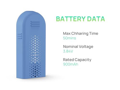 UranHub M10 Drone Replacement Battery, 3.84V 900mAh Battery for 10Mins Flight Time, with USB Charging and LED Indicator for M10 and M10C Drone