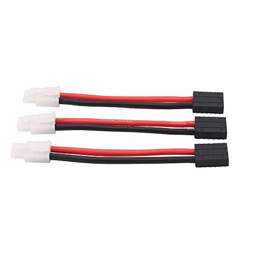3pcs Compatible with Big Tamiya Male Connector Adapter 12awg 4in Wire for Lipo/NiMH RC Battery ESC(C66-3)