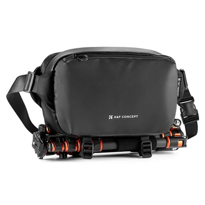 K&F CONCEPT Camera Sling Bag, Everyday Shoulder Crossbody Bag - color: 02 All Black Medium