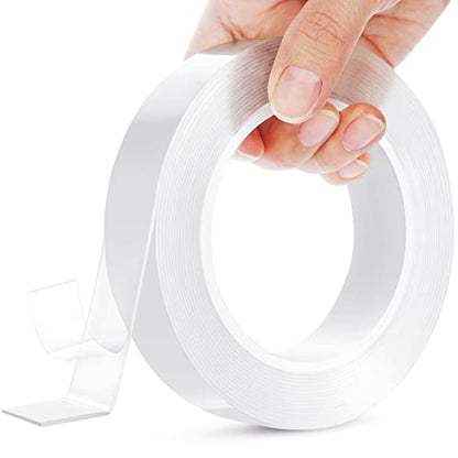HitLights Clear Double Sided Tape Heavy Duty, Strong Adhesive, 155in x 1in