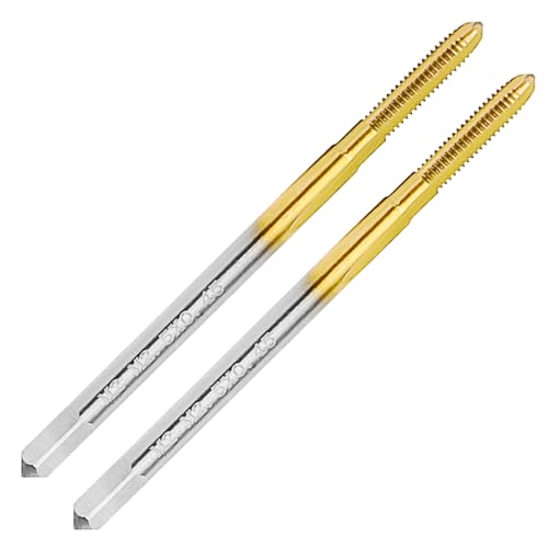 2Pc M2.5 x 0.45 Thread Tap for Metal,M2.5x0.45 M2 HSS Thread Milling Tap - size: M2.5x0.45 - 2Pcs