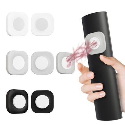 Magnetic Silicone Remote Control Holder Wall Mount for TV Fan 6 Pack - color: 2 Black, 2 White, 2 Gray, size: Square