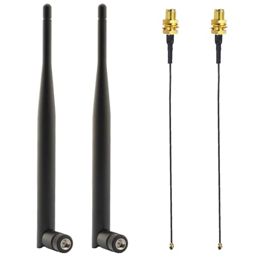 915MHz LoRa Antenna (2 Pack),Heltec V3 Antenna Upgrade Lora Indoor 3dBi Omni SMA Male Antenna,with U.FL MHF1 Extension Cable for Hel tec V 3 ESP 32, ESP32 LoRa V3 Development Board Module